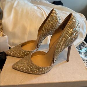 Steve Madden Gold Studded Heels